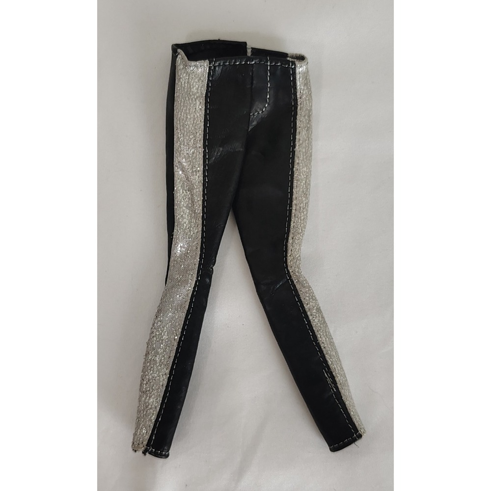 Vintage Barbie "Raquelle" Rock Out Rockstar Doll Pants Mattel Black Metallic